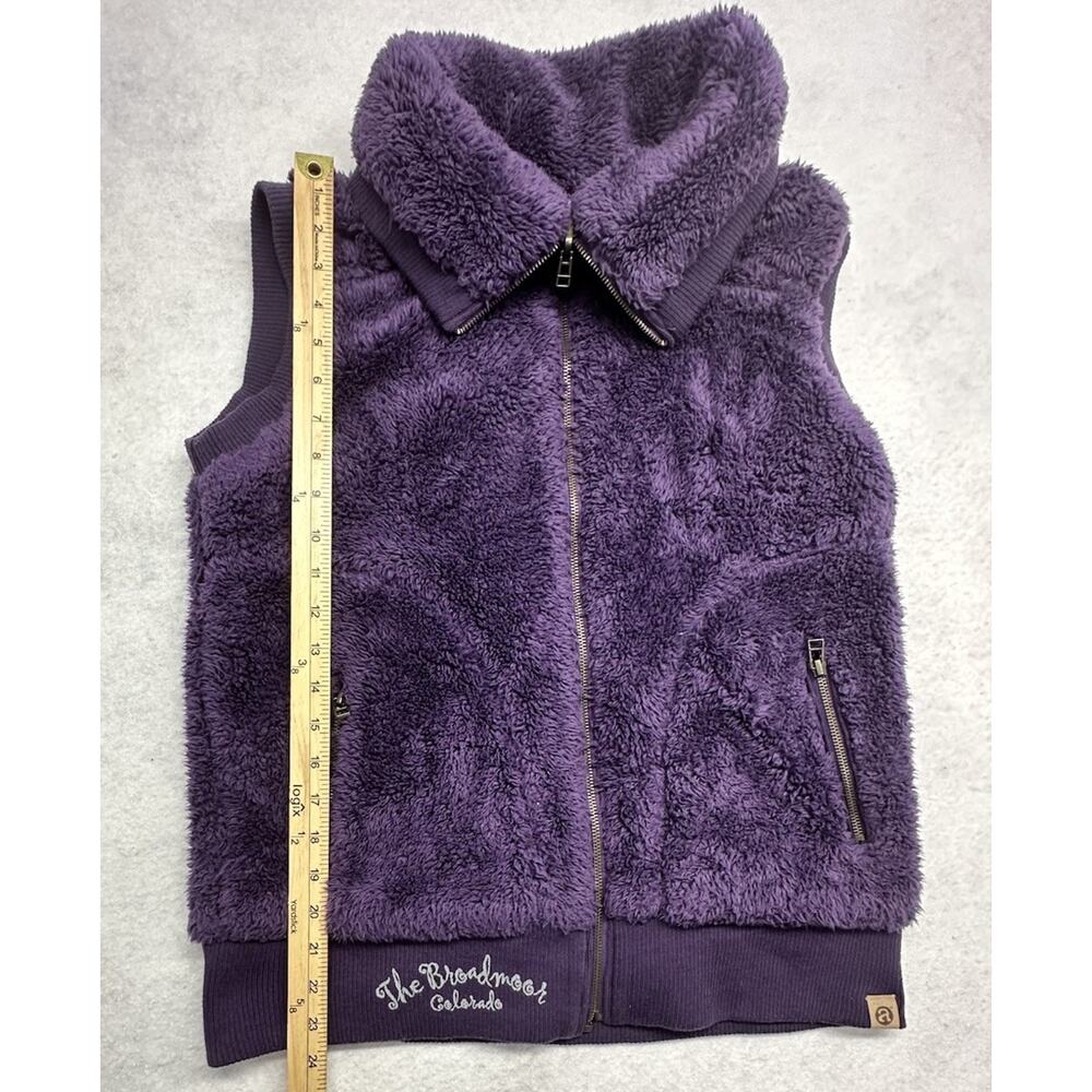 The Broadmoor Sherpa Womens Vest Size Large Purple High Collar MRSP $90 - Picture 4 of 8